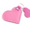 sleutelhanger hart - roze leer - tas van sas